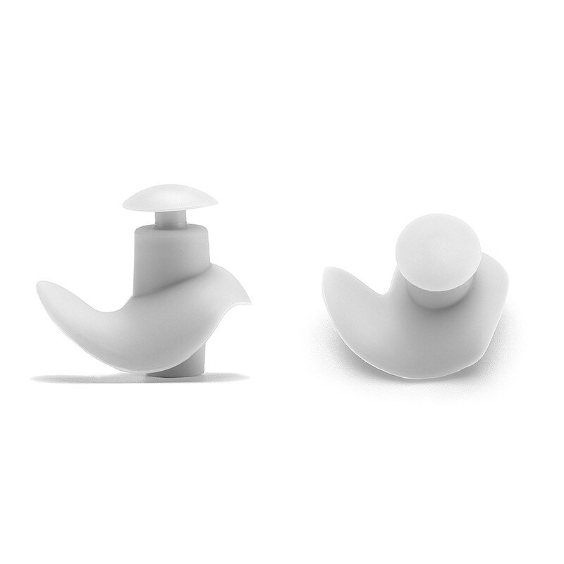 Tapones para los oídos de natación para niños adultos hombres y mujeres Gel de sílice tapón férula Nasal profesión buceo bañera para nadar antiotitis Media: Gray Worm Earplug