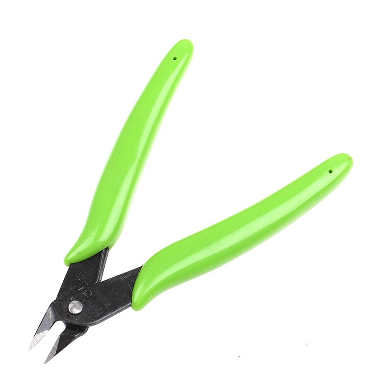 1Pcs Diagonale Tang Wire Cable Cutters Anti-Slip Side Cutters Mini Tang Handgereedschap Diy Tool Model tang: green