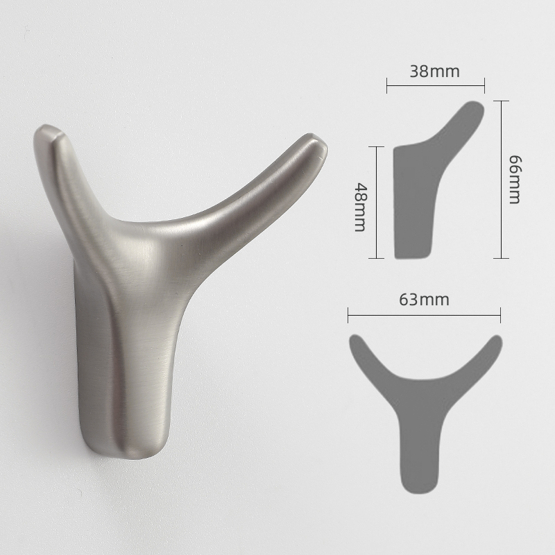 Kak Zinklegering Nordic Muur Haak Hanger Kleding Haak Jas Zak Hoed Opknoping Haken Badkamer Keuken Kledingrekken Met Schroeven: brushed silver