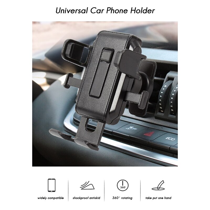 Universele Auto Telefoon Houder Mobiele Telefoon Clip Luchtuitlaat Gesp Voor Auto 'S Compatibel Met De Meeste Smartphones