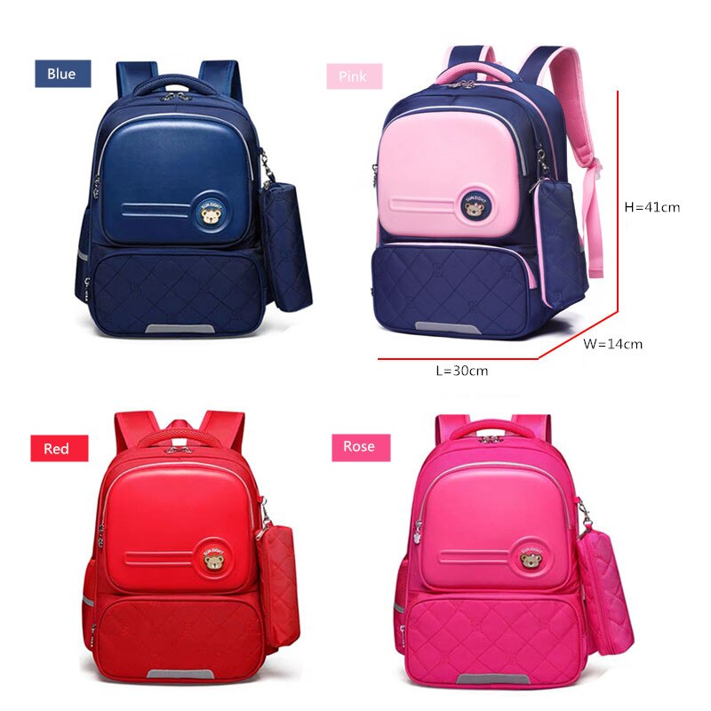 OKKID children school bags for girls cute korean style kids pink bag orthopedic school backpack for boy waterproof bookbag