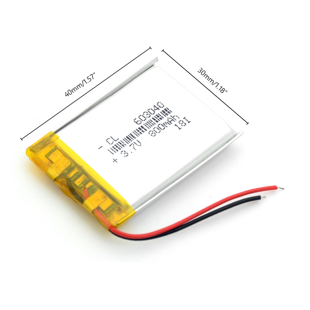 Batteria YCDC Li-Ion Polimero - 800mAh 3.7V Batteria Lipo Ricaricabile con Protezione PCB