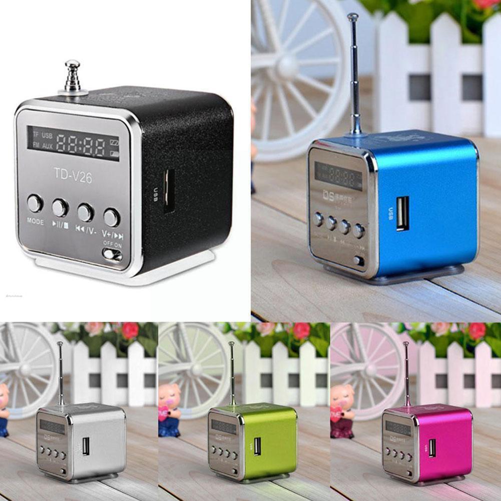 Tragbares mini-td- -v26- digitalradio mit lautsprecher, zweikanal-lautsprecherkarte, stereo-sd/tf-disk, u/micro  n9 x 3