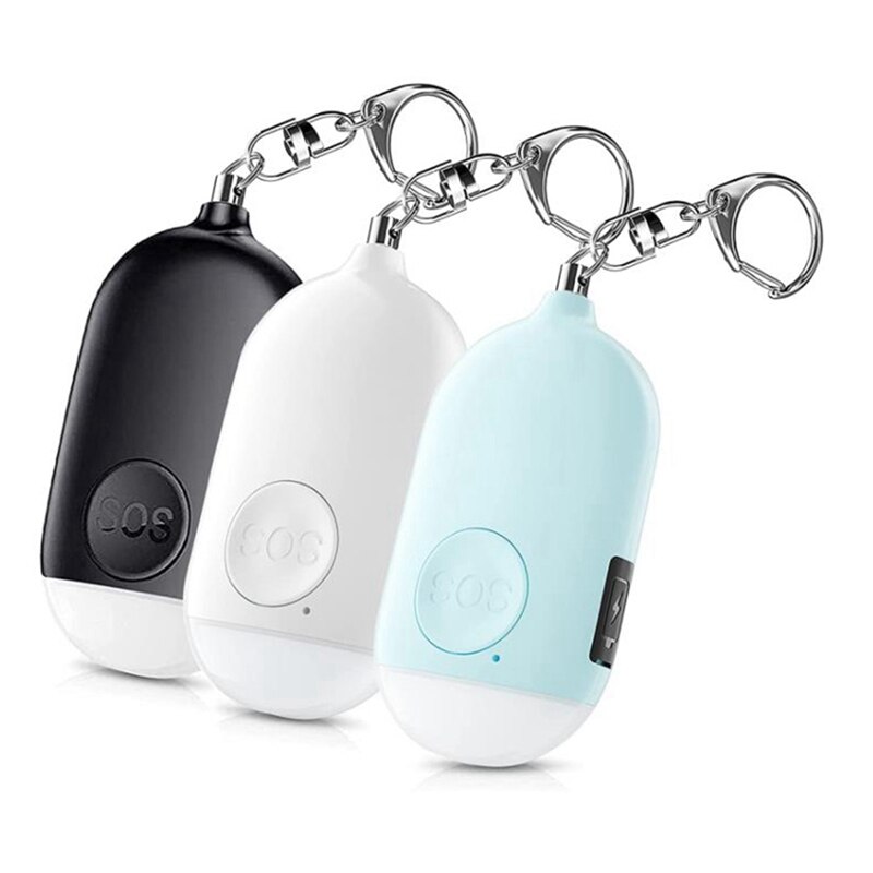 -3 Pcs Safe Sound Personal Alarm,130DB Keychain Alarm Security Alarm With Mini Emergency LED Light For Women Kids Elderly: Default Title