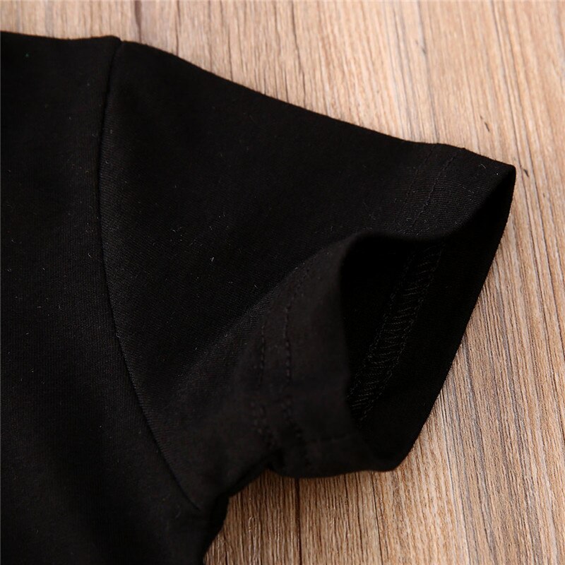 1-6Y Peuter Kids Baby Meisje Brief Korte Mouw Tops T-shirt Luipaard Rits Mini Rokken Zomer Outfits Meisje Kleding 2 Stuks set