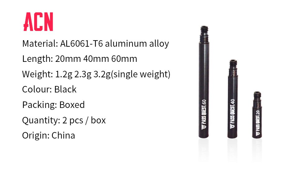 2 Stuks Pass Quest Road Fiets Klep Uitbreiding Bike Vacuüm Velg Tubeless Vacuüm Nozzle Extension Nozzle 20/40/60Mm