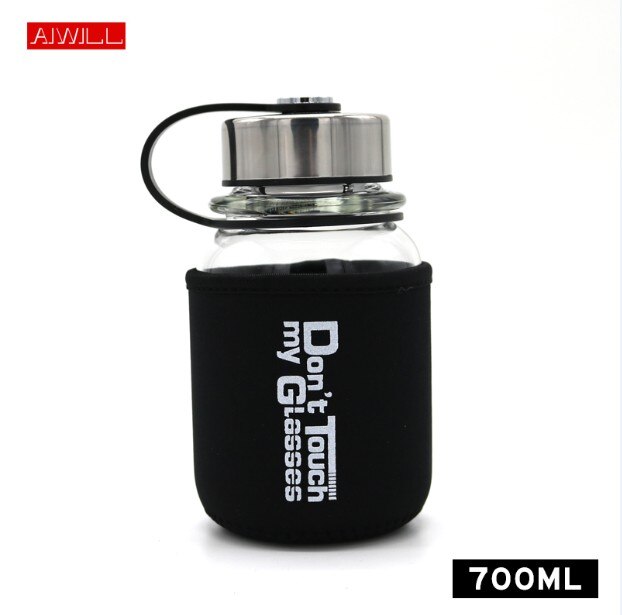 1000ml 700ml Large capacity water bottle with tea infuser Outdoor travel glass bottle with women and men: 700ml