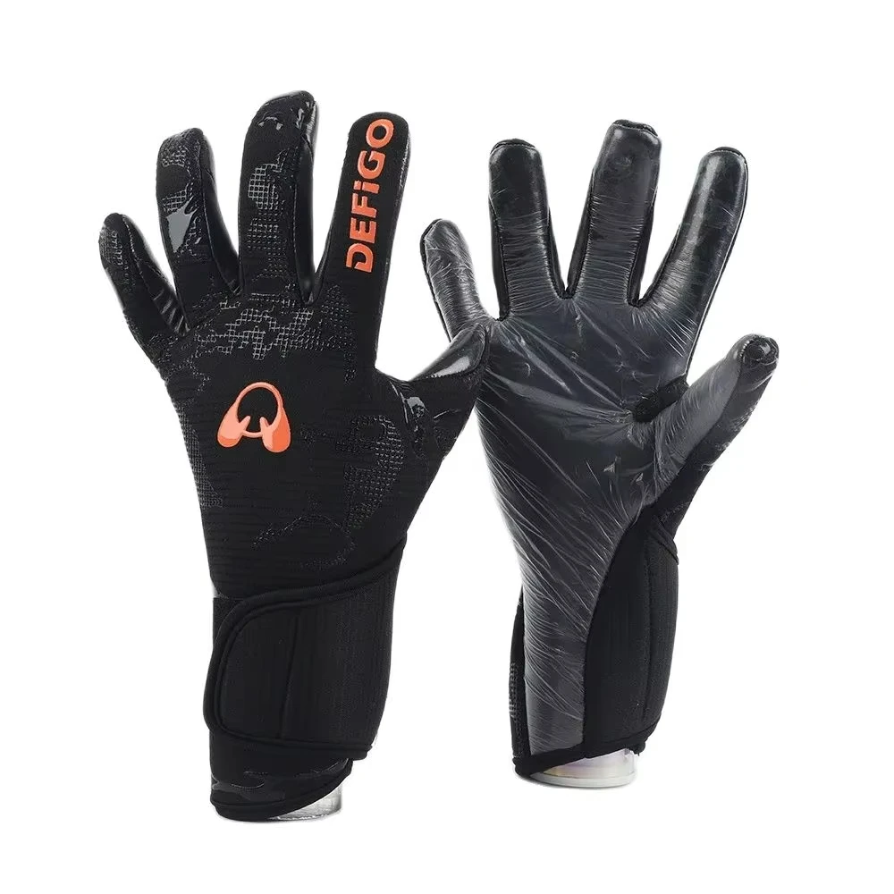 Torwarthandschuhe Latex Fußball Torwart Torwarthandschuhe Anti-Rutsch verdicken Fußballhandschuh Schutz Torwarthandschuhe Fußballausrüstung: Blau / S