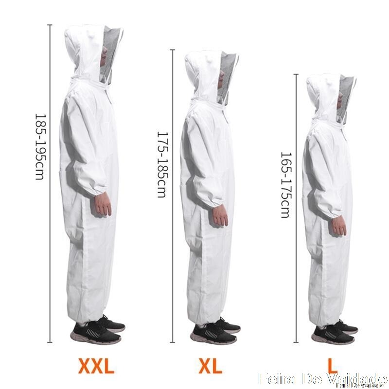 Katoen Full Body Bijenteelt Kleding Sluier Hood Hat Anti-Bee Jas Speciale Beschermende Kleding Bijenteelt Bee Pak Apparatuur