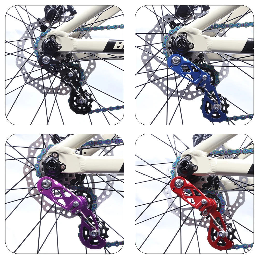 TANKE MTB Schmutz springen Single Geschwindigkeit Mountainbike Kettenspanner XC DJ bin DH Kettenführung Fahrradzubehör CNC-Bearbeitungsscheibe