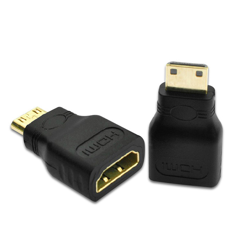 Mini HDMI-kompatibel Zu HDMI-kompatibel Adapter Gold Überzog Männlichen Zu Weiblichen Konverter Für Hdtv Flache