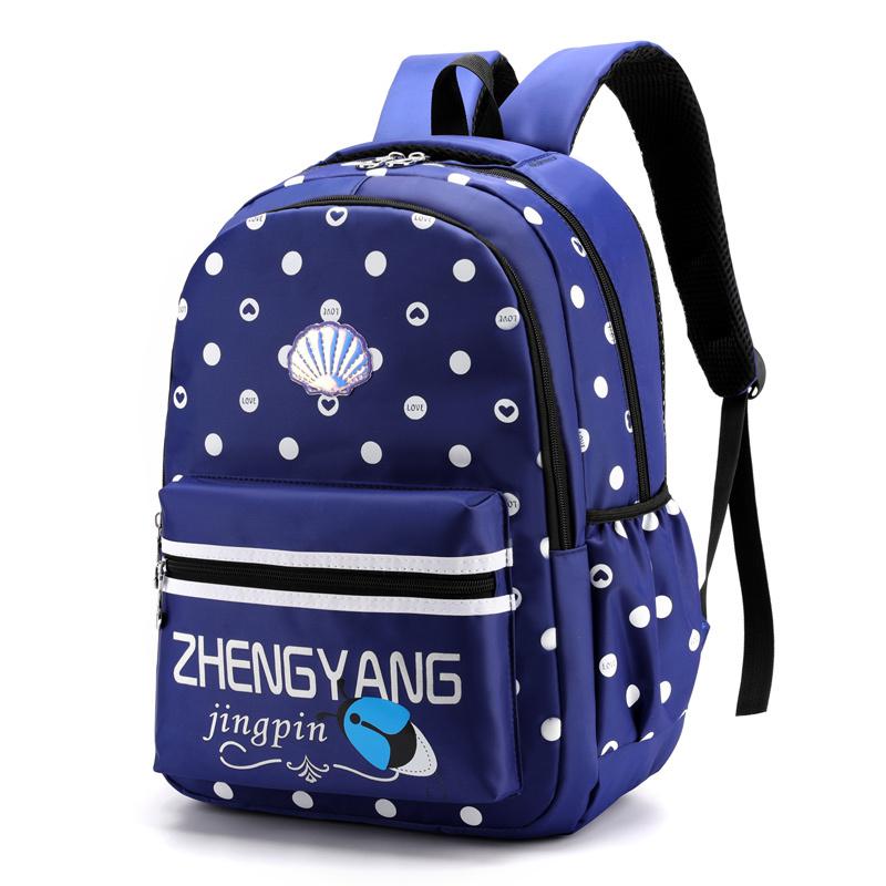 School Bag Teenager School Bag Girls In Grades 1 To 3 Of Elementary School Teenage Girls Waterproof Mochila: Blue