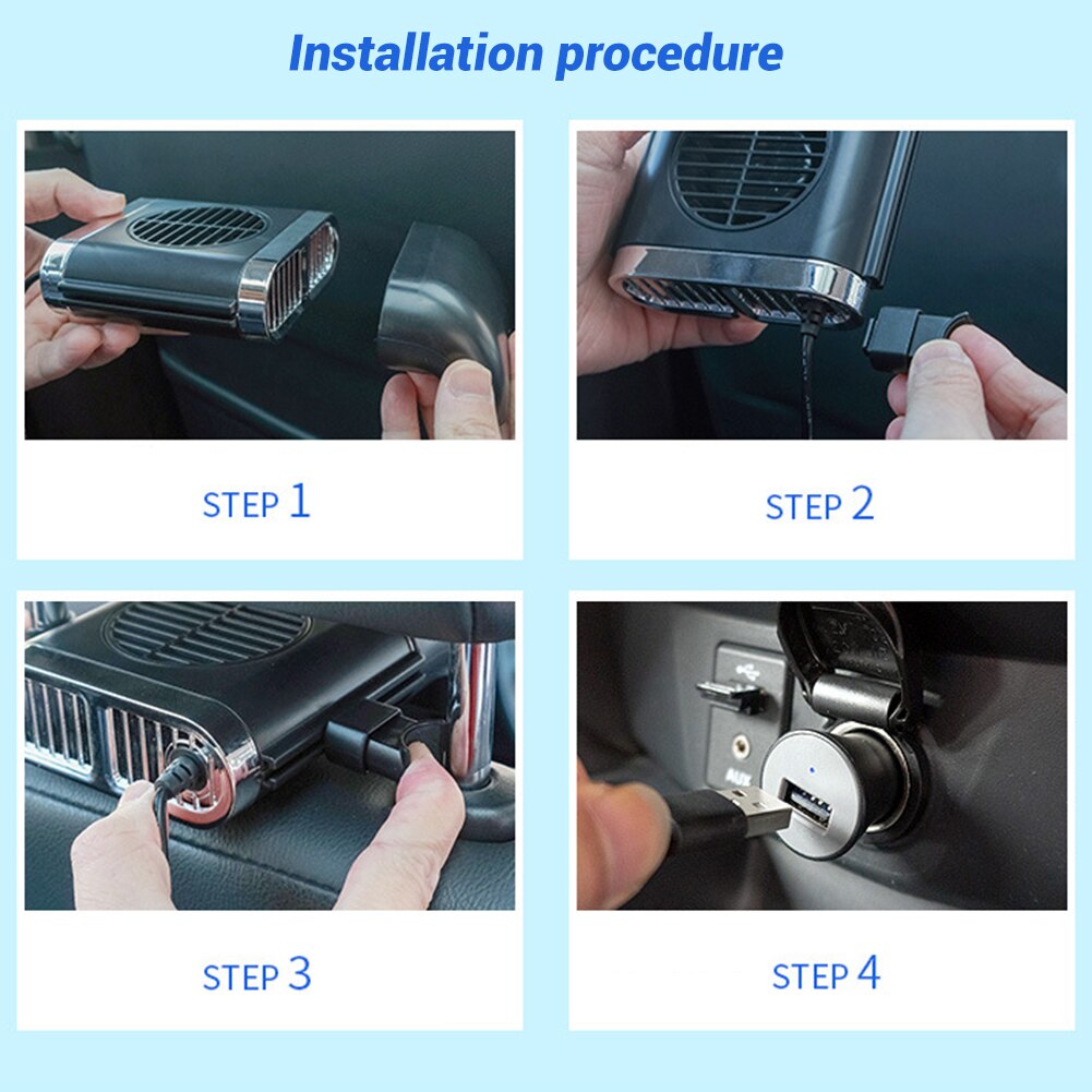 Draagbare Autostoel Ventilatie Fan Auto Mini 3-Speed Koeling Autostoel Automobiel Zomer Must-Haves Interieur Decoratie