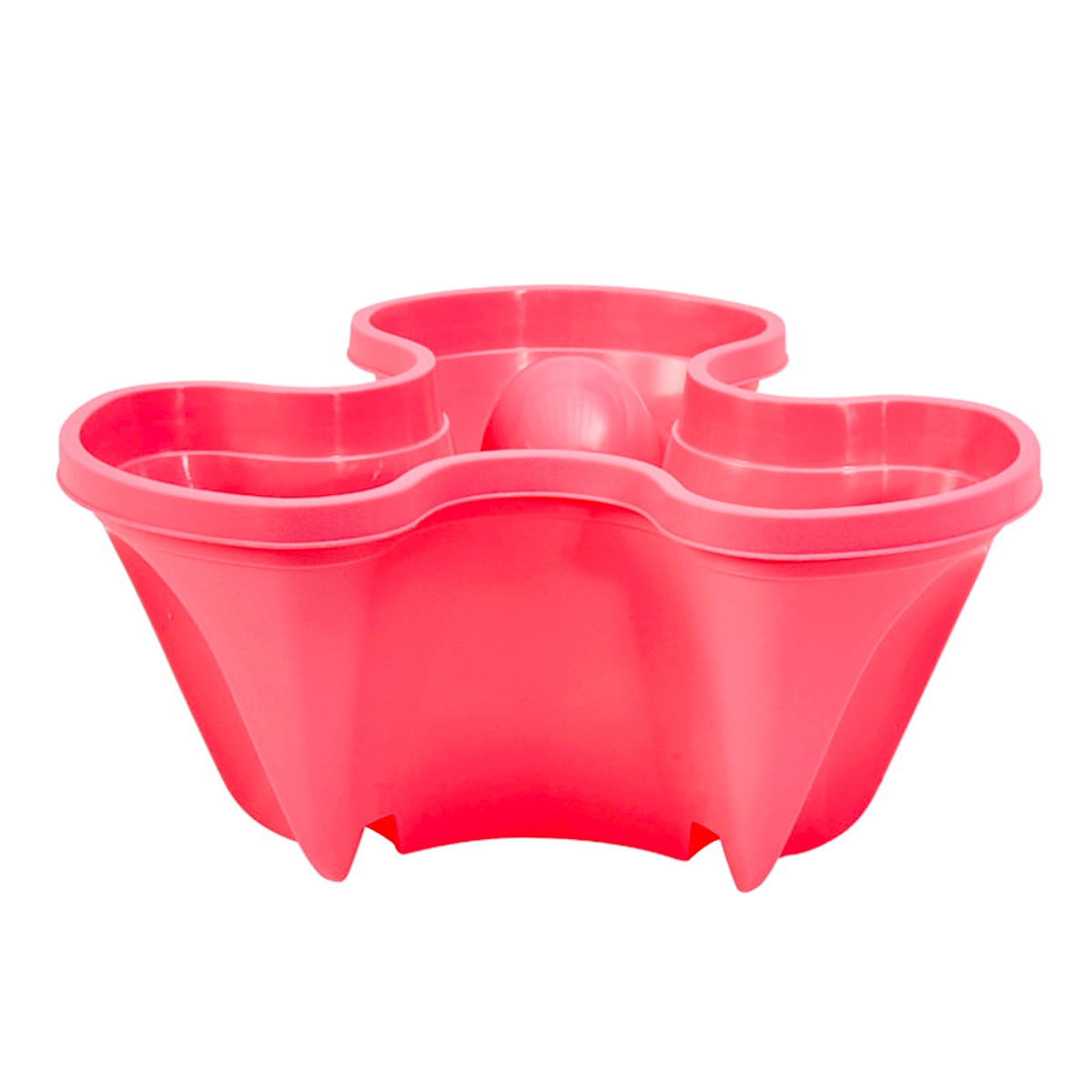 Vaso per fioriera per fragole vasi da fiori verticali impilabili in plastica vassoio per ruote universale supporto per piantine per piante per giardino domestico: Pink
