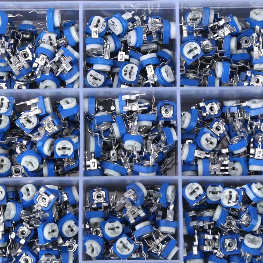 375Pcs 15 Waarden Potentiometer Variabele Weerstand Assortiment Set Met Doos
