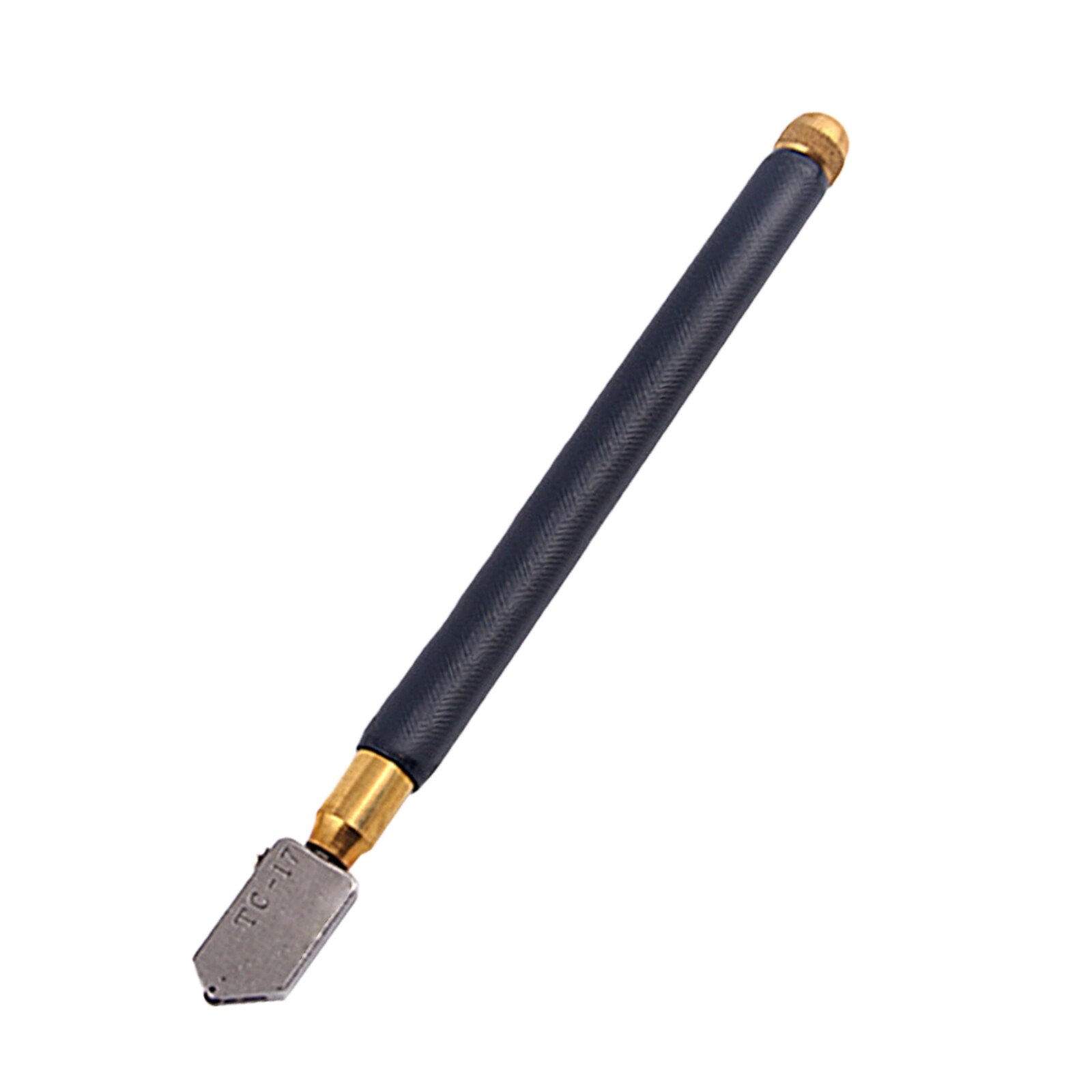 TOYO TC-17 Oil Glass Cutter Metal Handle Diamond Straight Head Cutting Tool Black