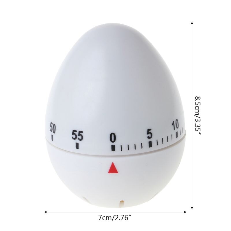 Egg Shape 60 Minute Mechanical Timer Countdown Alarm Kitchen Cooking Reminder Tool Home Decor