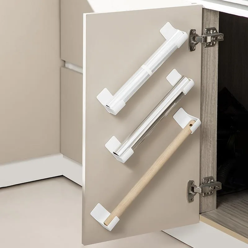 Soporte para bolsas de basura montado en la pared, dispensador de bolsas de basura de plástico, estante de almacenamiento autoadhesivo, organizador para cocina y baño