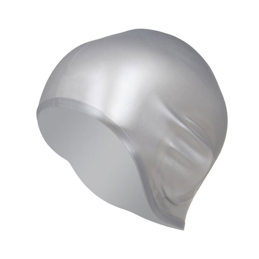 Men Women Long Hair Waterproof Swim Pool Caps Swimming Caps Ear Protect Large Natacion Badmuts Silicone Diving Hat: Burgundy