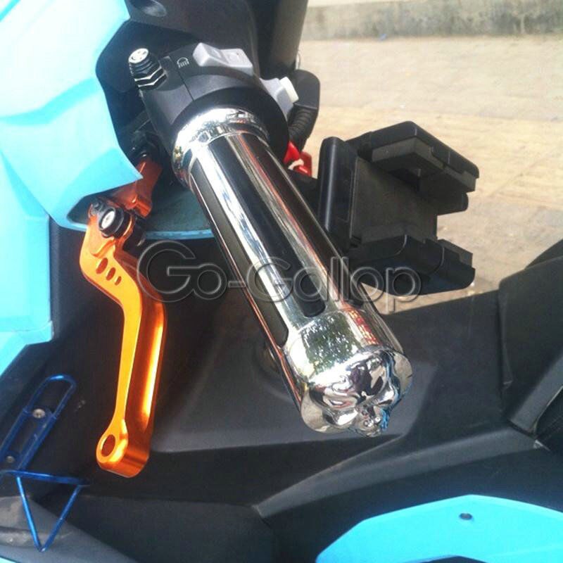 1" Motorcycle Skull Handlebar Hand Grips For Kawasaki Vulcan VN 800 900 1500 1600 1700 2000