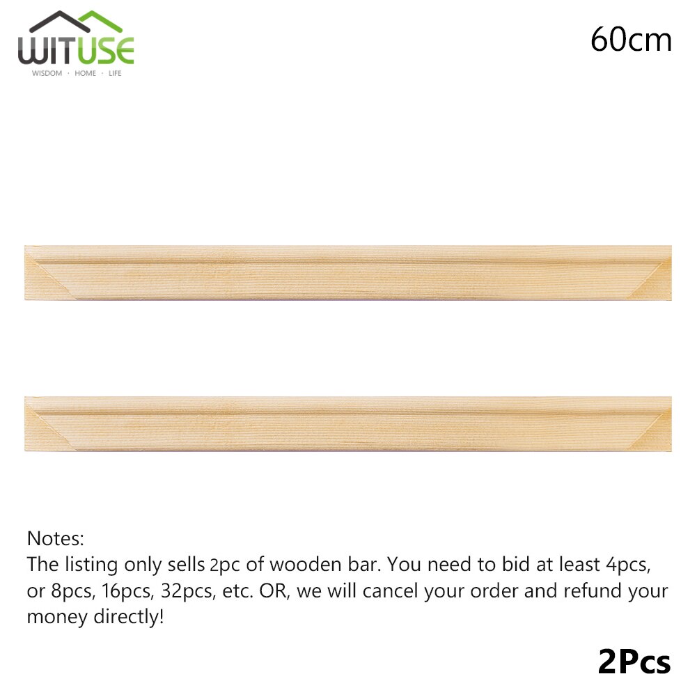 1piece Wooden Canvas Stretcher Frame Diy Gallery Wall Art For Oil Painting (a Canvas Frame System Needs 4pcs): 2Pcs 60cm