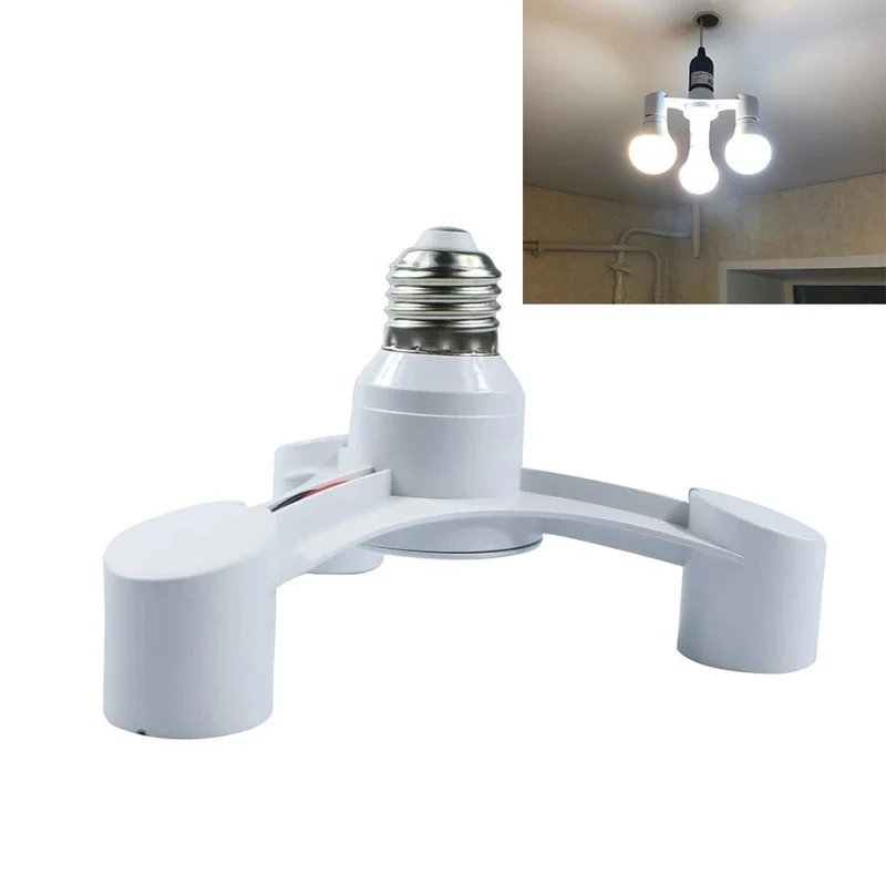 E27 led-sokkelpæresokkel  e27 -sokkel  e27 to- pæresokkeladapter for 2/3/4/5/6 -pære, splitterkonverter, skrue-induksjonslampeholder