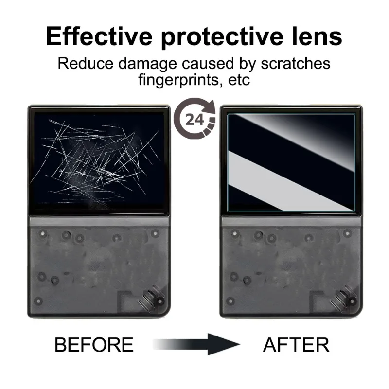 Para miyo mini plus filme de vidro temperado protetor hd tela dura filme protetor capa para miyo mini game console acessórios
