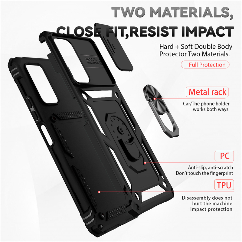 Voor Xiaomi Redmi Note 10 Pro Case Cover Redmi Note 10 Pro Capa Slide Camera Lens Schokbestendige Ring Houder Fundas Redmi Note 10 Pro