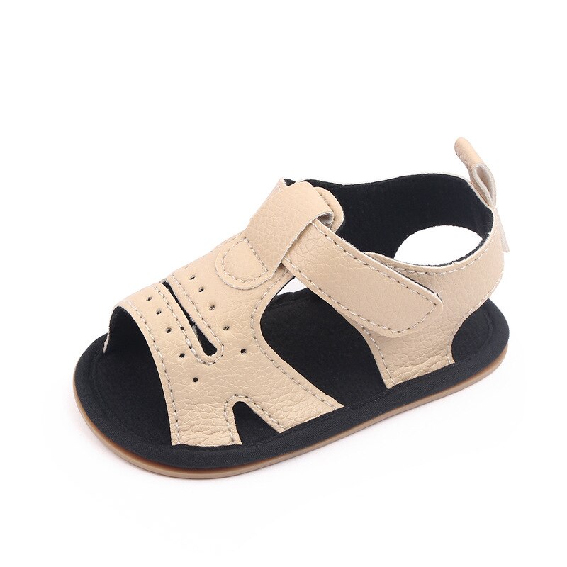 Infante bambina Sandales scarpe estive per bambini bebe neonato suola in gomma morbida calzature per 1 anno Trainer sandalo regalo di compleanno: Beige / 0-6 mesi