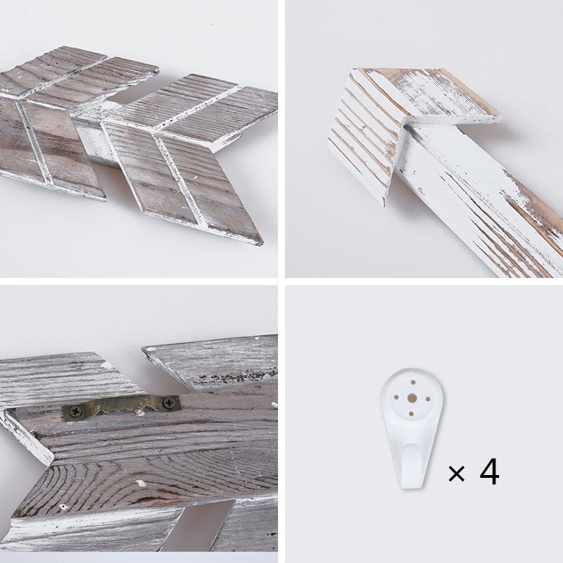 2Pcs/set Wooden Arrow Sign Wall Decor Rustic Arrow Home Decoration Farmhouse Home Wall Hanging Decor