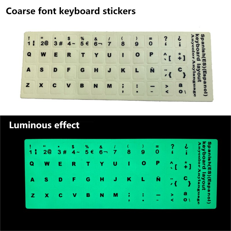 Sr standard spansk språk 7 typer tastatur klistremerker layout knapp bokstaver alfabet for pc bærbar tilbehør datamaskin