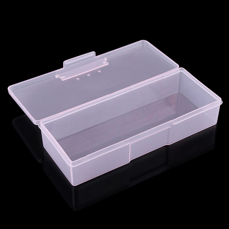 Container Box Plastic Transparent Nail Manicure Tools Storage Box Nail Dotting Drawing Pens Buffer Grinding Files Organizer Case