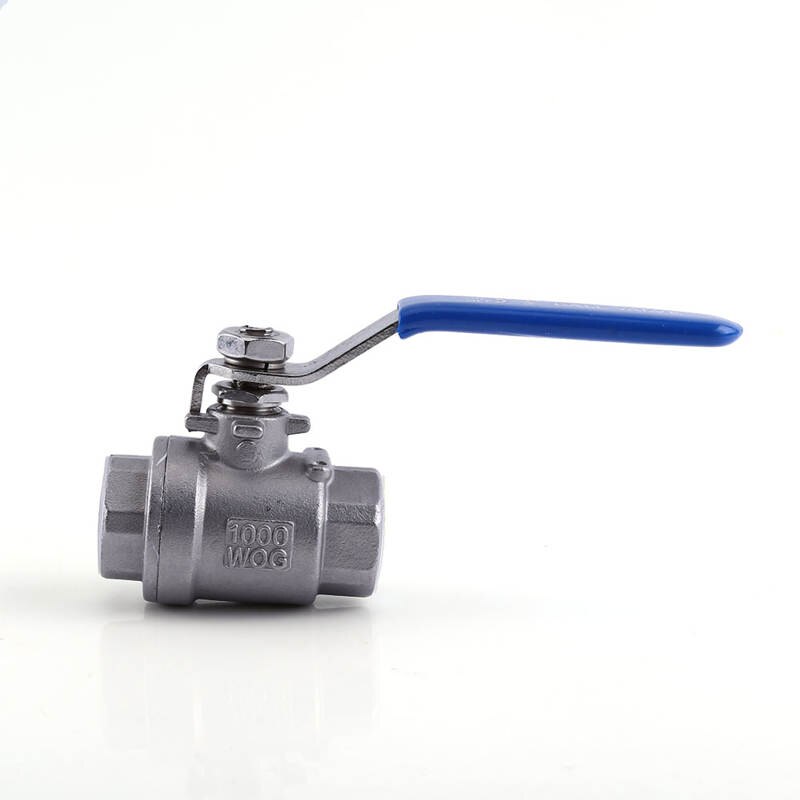 Valve Parts 1/2'' NPT Full Port 2 Way Rotary Lever Stainless Steel SS304 Two Pieces Ball Valve WOG1000 Electric Valve