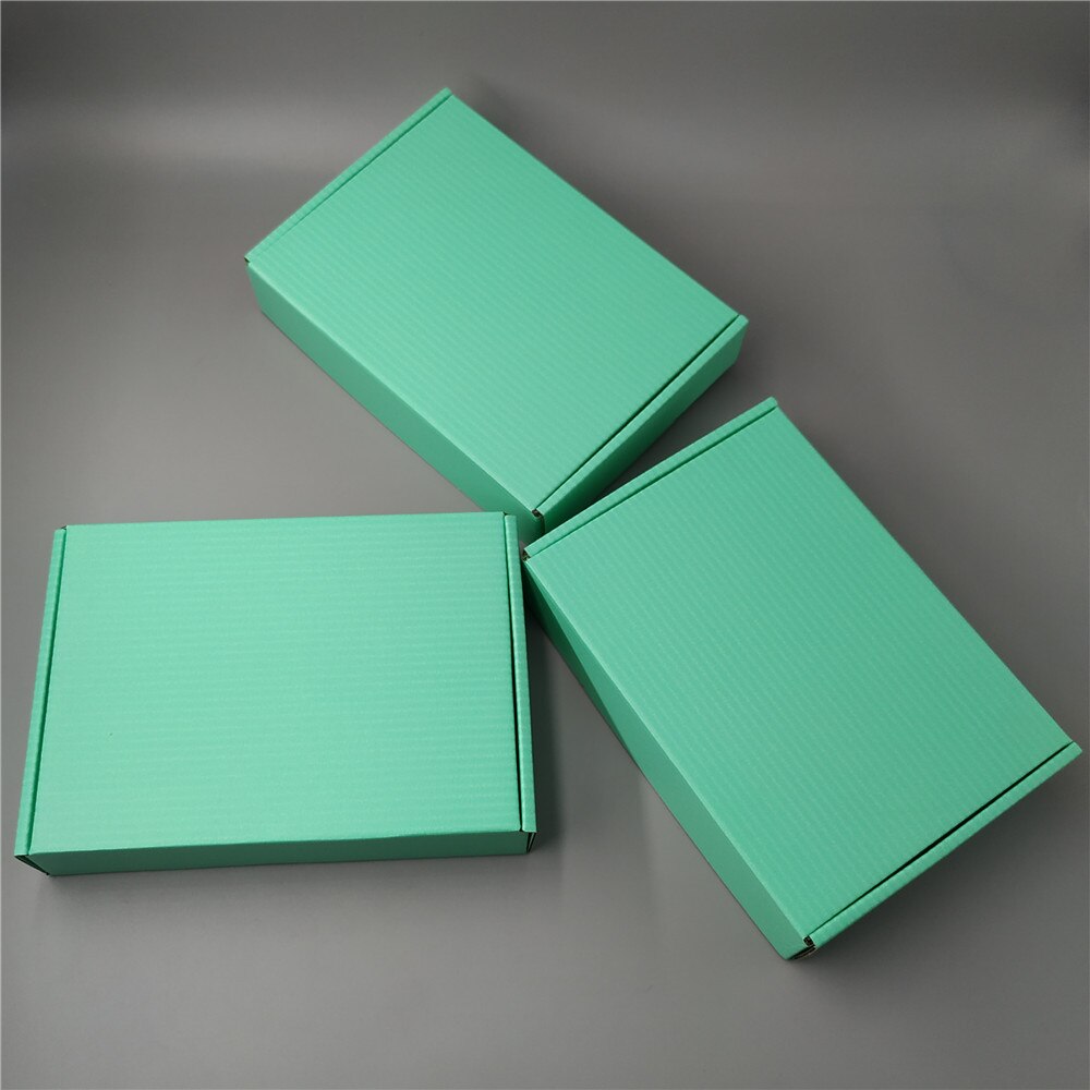 25*15*4cm large green corrugated cardboard boxes for scaft gloves clothing express postal pacakging boxes green