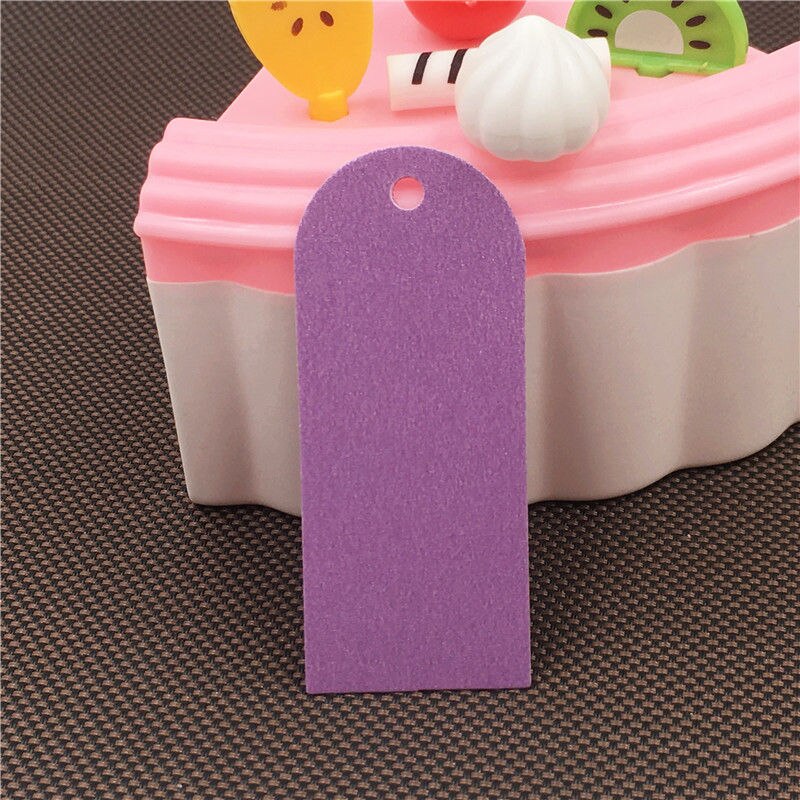 100 unids/lote artesanía de etiquetas colgantes para ropa zapatos y bolsos etiquetas respetuoso del medio ambiente etiquetas, tarjetas de nota de papel de etiquetas de precio: Purple 6x2cm