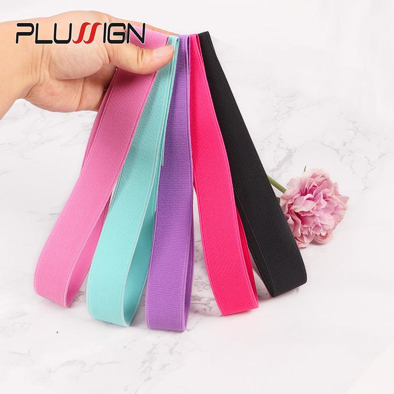 Plussign bandas elásticas negras con gancho ajustable, accesorios para peluca, banda para el cabello para bordes, bordes elásticos, diadema para envolver el cabello para pelucas