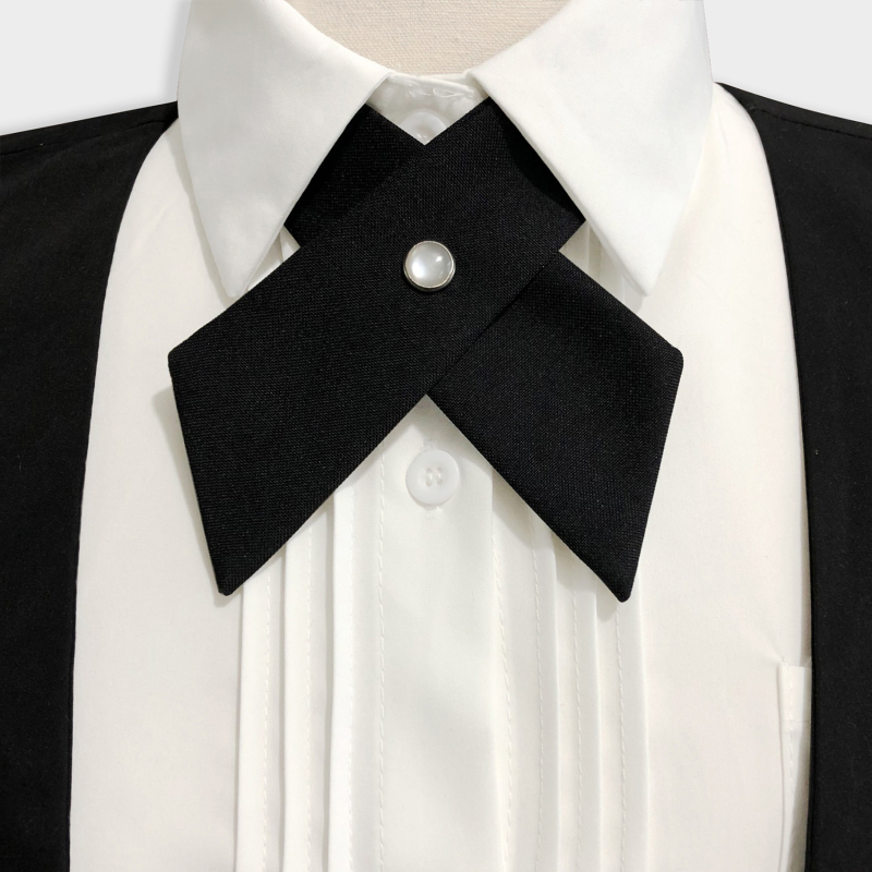 Mädchen Schüler Uniform Fliege Krawatten Solide Herren Damen Solide Professionelle Fliege Damen überqueren Tag Krawatte Abschlussball Abschlussfeier Lässig: Blau