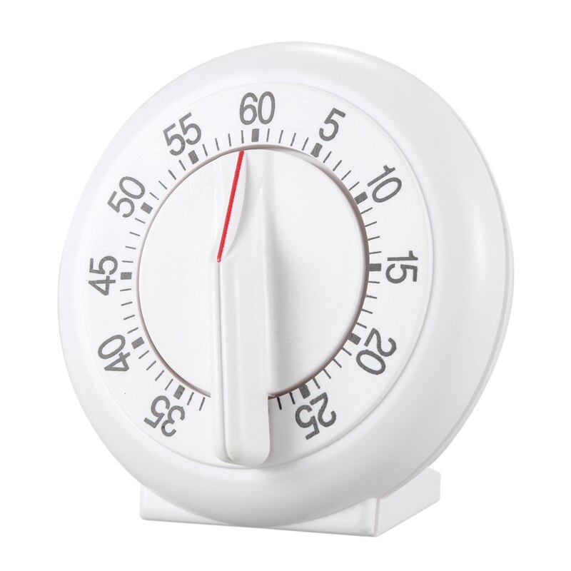 Minuterie de liquidation mécanique de 60 minutes-réveil blanc et numérique avec veilleuse, 2 alarmes, semaine en option