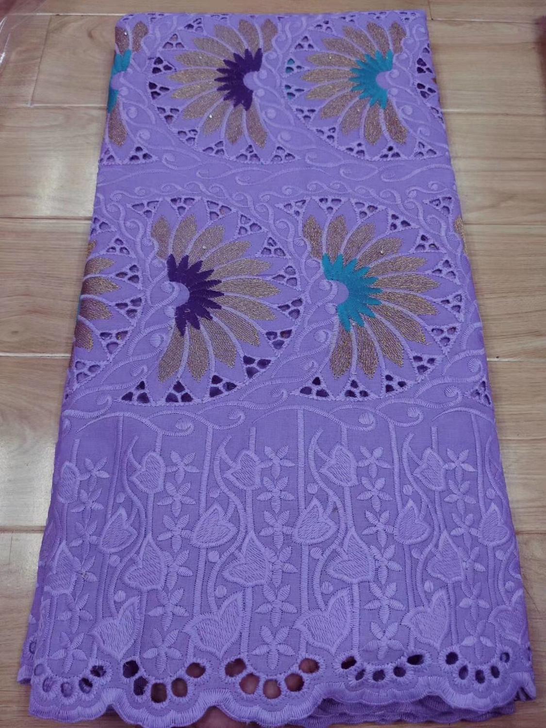 Tela de encaje suizo de 5 yardas, tejido de algodón de estilo africano, estilo Dubái popular de encaje de gasa suiza, bordado con cuentas pesadas,: 5