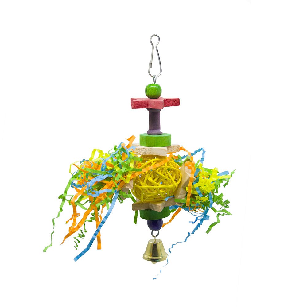 Juguete para loro y pájaro, Bola de campana para periquito, jaula para masticar, juguete de pájaro para mascotas, suministros para mascotas