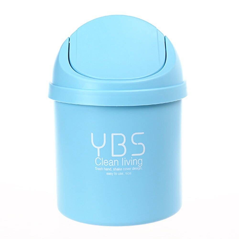 Trash Can Mini Waste Bin Small Garbage Bin Bathroom Bedroom Waste Bin Plastic Push Button Waste Bin Rubbish Can