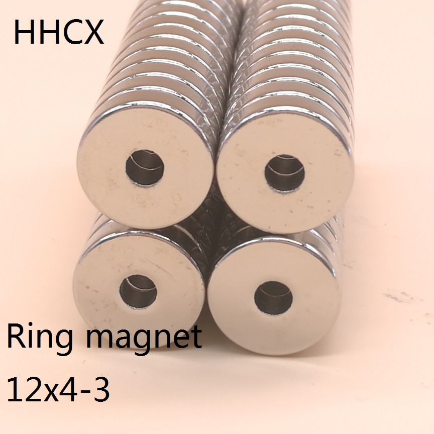 10 20 50 Stks/partij Ring Magneet 12X4 Gat 3 N35 Sterke Mm Ndfeb Magneet 12*4 Permanente neodymium Magneet 12x4-3 Voor Speaker