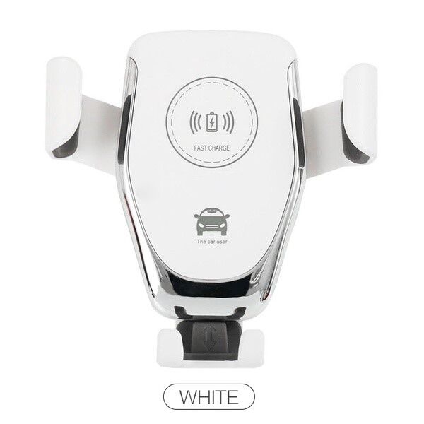 Geartronics 10w qi draadloze snellader autohouder voor iphone x xs samsung  s9: Wit