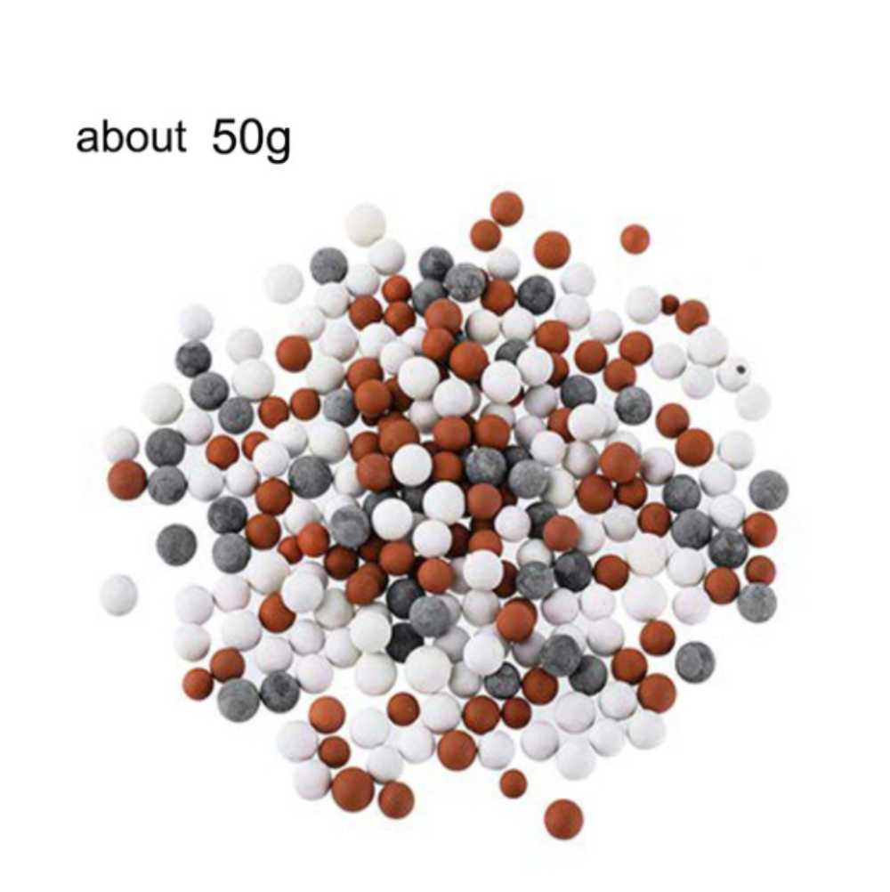 Bathroom SPA Nozzle High Pressure Saving water Anion Filter balls Handheld with stop button 3 Modes adjustable shower head: Filter balls stone