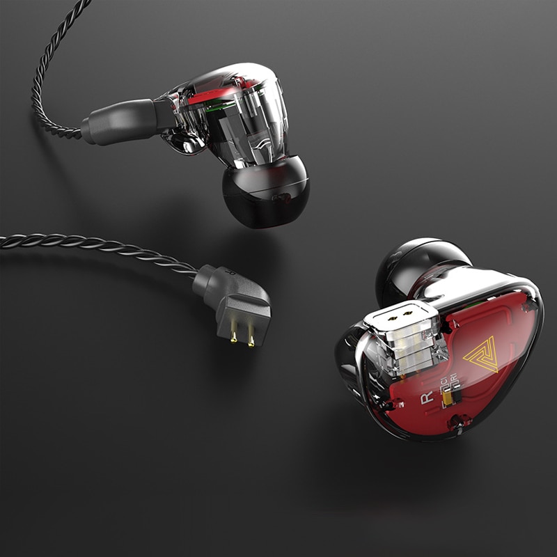 Qkz  vk5 4 unit bewegende ring zware bas in oortelefoon hifi 3.5mm stekker headset draadbediening oortelefoons met microfoon vs  ck5 ck1