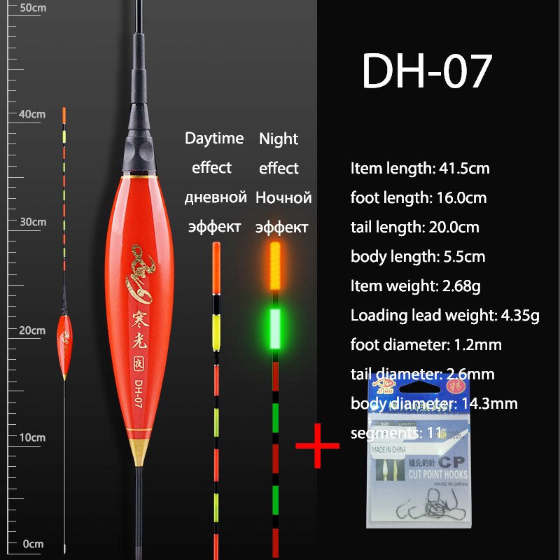 Boya de pesca de agua dulce, Boya de pesca de superficie, sensible, estable, 1 unidad: DH-07