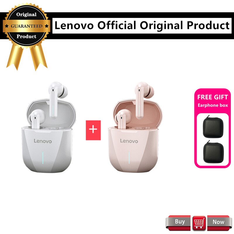 Lenovo XG01 słuchawki douszne 50ms niskie opóźnienie TWS słuchawki Bluetooth z mikrofonem słuchawki bezprzewodowe HiFi ipx5 wodoodporne słuchawki douszne: XG01white1pink1 box2