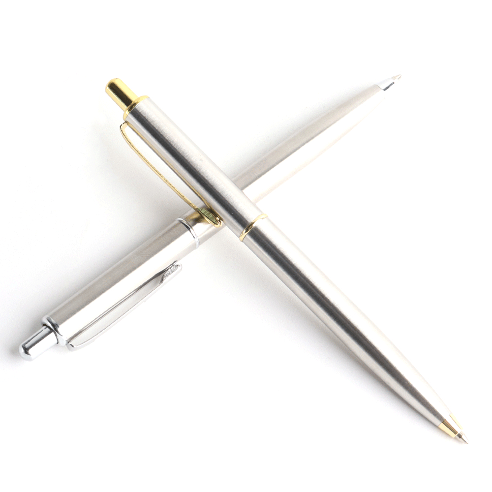 Luxury Metal Ballpoint Pen Writing 0.7mm Black Blue Ink Ball Point Pens Stationery School Office Supplies Business