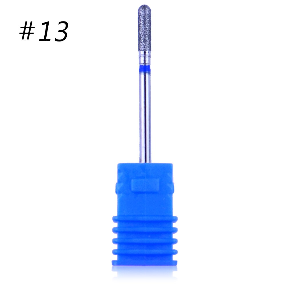 1pcs Diamond Electric Rotate Nail Drill Bits Rotary Milling Cutters Drill Machine Accessories Nail File Cuticle Cutter Tips: 13