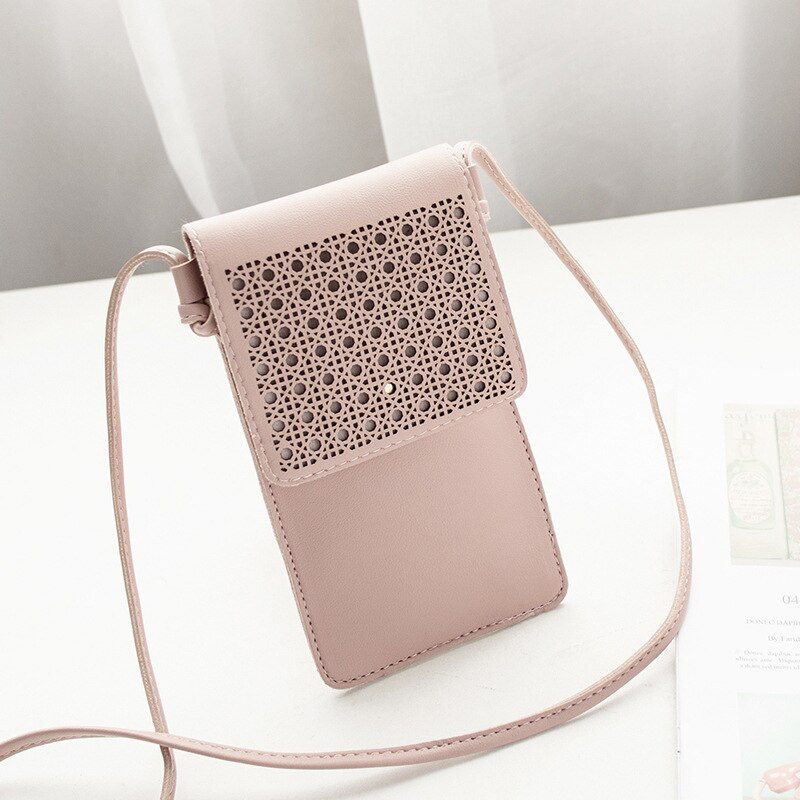 Touch Screen Mobiele Telefoon Purse Smartphone Portemonnee Pu Lederen Schouderband Handtas Vrouwen Tas Mode Mobiele Portemonnee: 04